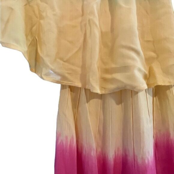 Area Ombre Off the Shoulder Vibrant Tie Dye Maxi Dress Size S NWT - Picture 6 of 13
